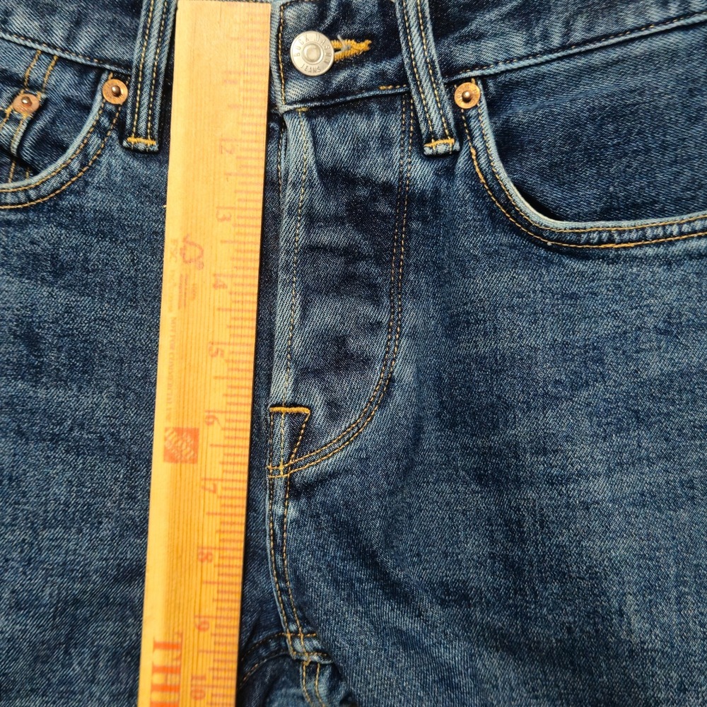 Buck Mason Jeans Double Dipped Straight Leg Mens 28x25 Button Fly Medium Wash* - Picture 7 of 10